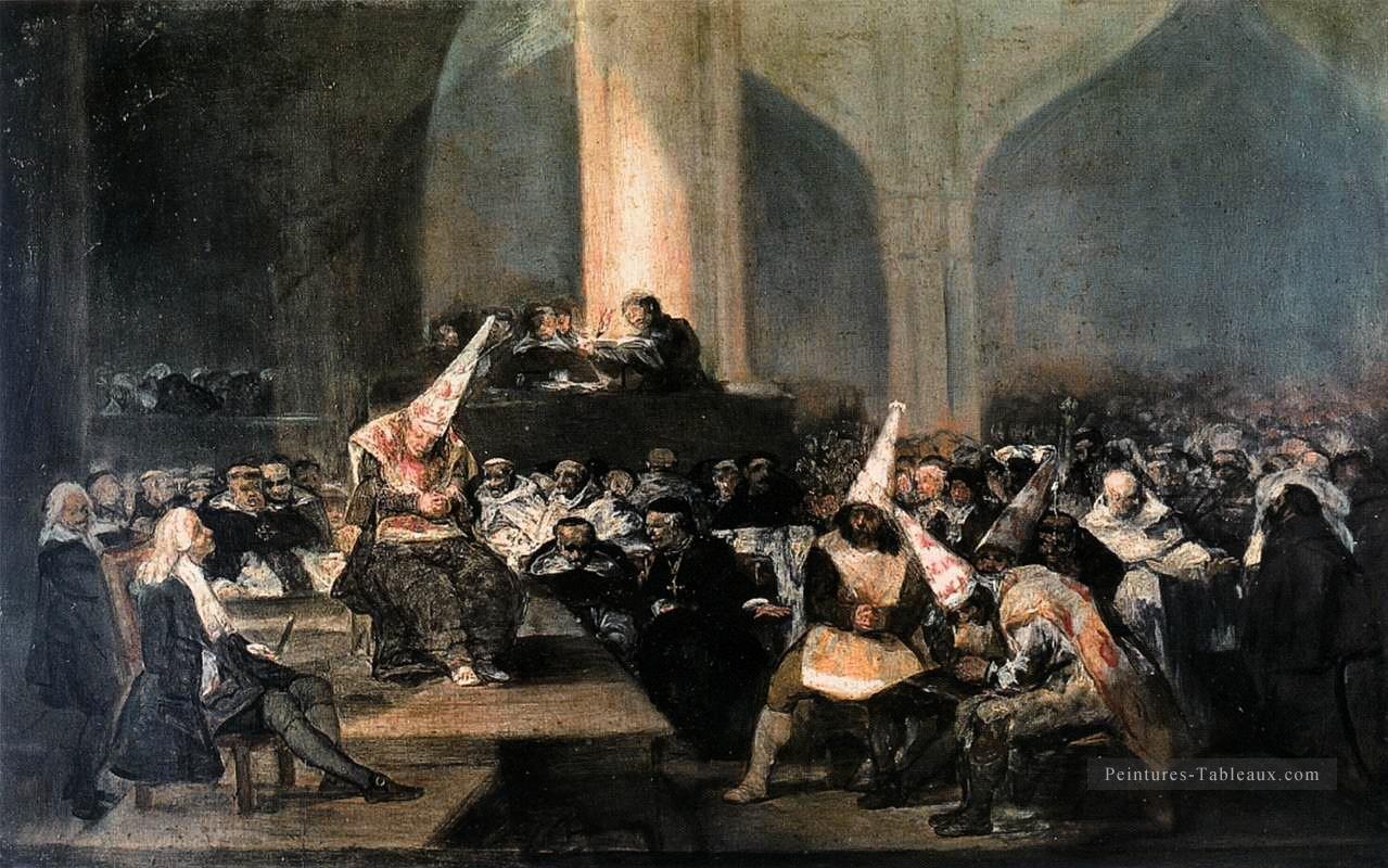 Scène d’Inquisition Francisco de Goya Peintures à l'huile